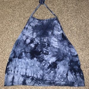 tie-dye halter crop top